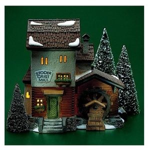 Dept 56 Alpine Village Stoder Grist Mill, Original Box, with Light Cord